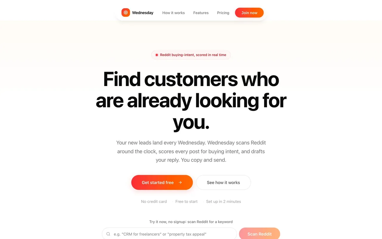 Wednesday: Finds customers who are already looking for you.